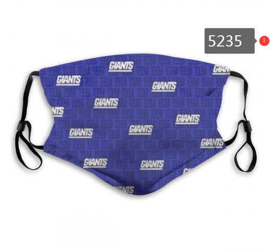 2020 NFL New York Giants #1 Dust mask with filter->nba dust mask->Sports Accessory